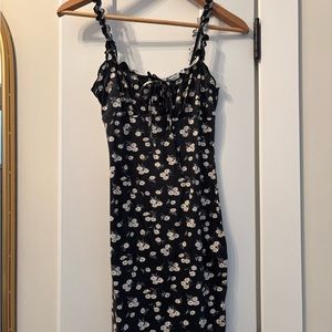 SHEIN Black and White Bustier Midi Dress for Night Out